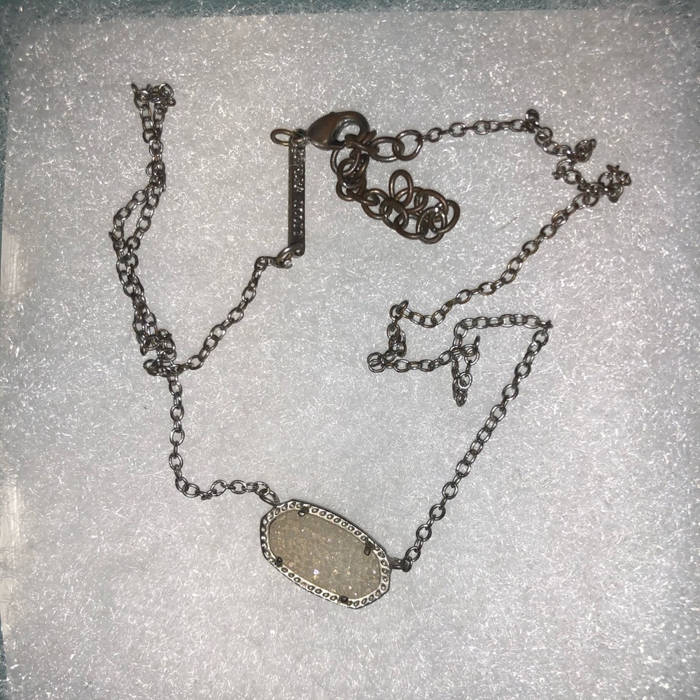 kendra scott white crystal necklace